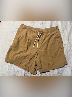 Magellan Outdoors Men's Athletic Drawstring Shorts in Tan